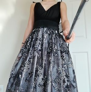 Black and Grey Prom or Formal Dress
